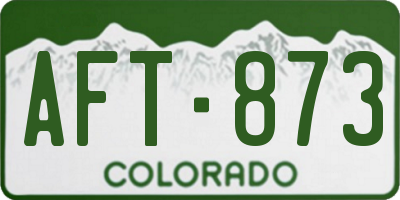 CO license plate AFT873