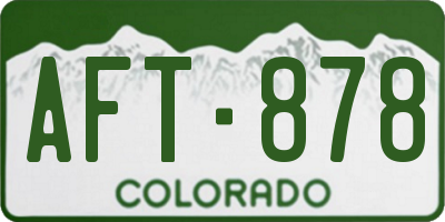 CO license plate AFT878