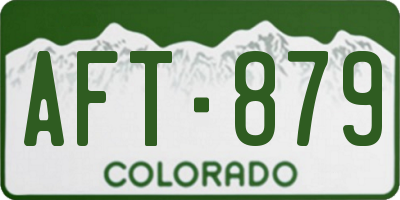 CO license plate AFT879
