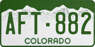 CO license plate AFT882