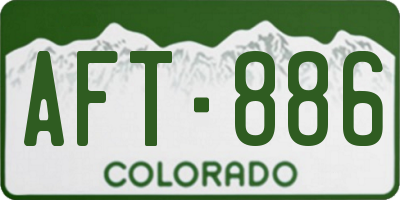 CO license plate AFT886