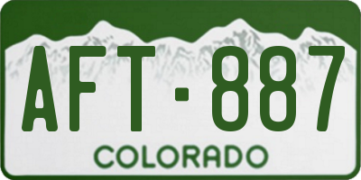 CO license plate AFT887