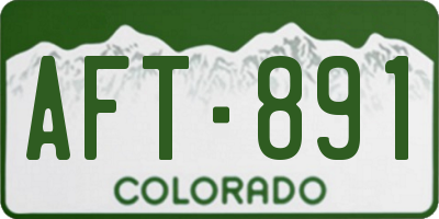 CO license plate AFT891