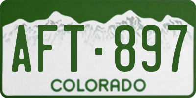 CO license plate AFT897