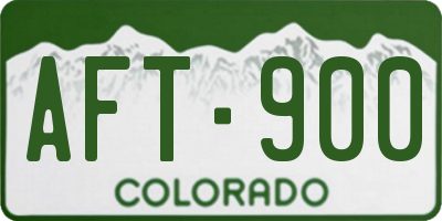 CO license plate AFT900