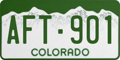 CO license plate AFT901