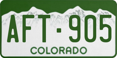 CO license plate AFT905