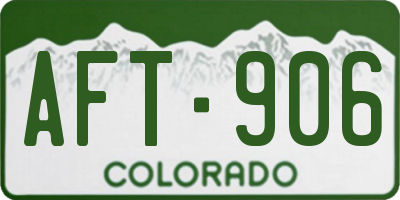 CO license plate AFT906
