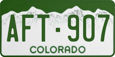 CO license plate AFT907