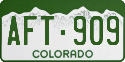 CO license plate AFT909
