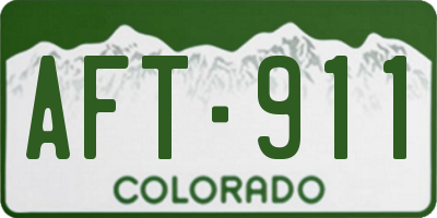 CO license plate AFT911