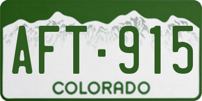 CO license plate AFT915