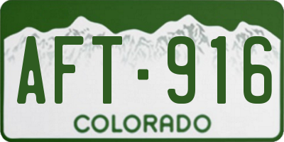 CO license plate AFT916