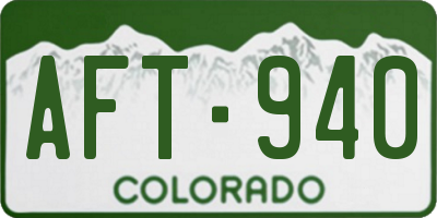 CO license plate AFT940