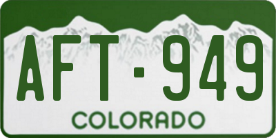 CO license plate AFT949