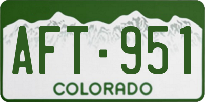 CO license plate AFT951