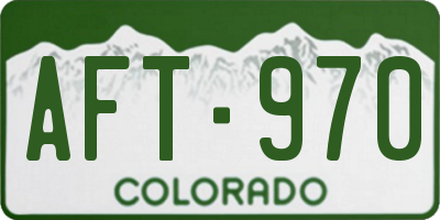 CO license plate AFT970
