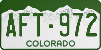 CO license plate AFT972