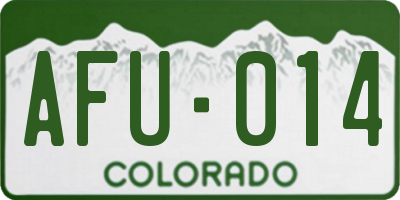 CO license plate AFU014