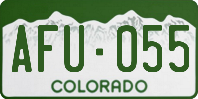 CO license plate AFU055