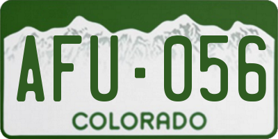 CO license plate AFU056