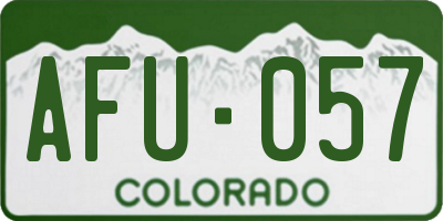 CO license plate AFU057