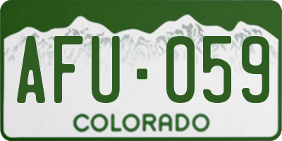 CO license plate AFU059