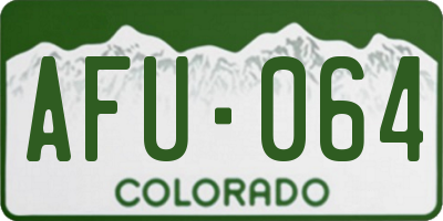 CO license plate AFU064
