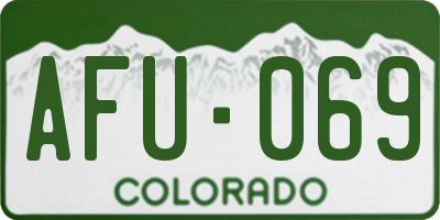 CO license plate AFU069