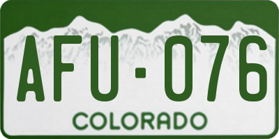 CO license plate AFU076