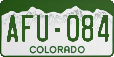 CO license plate AFU084