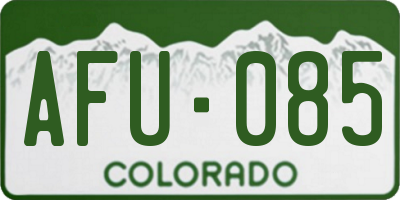 CO license plate AFU085