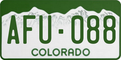 CO license plate AFU088