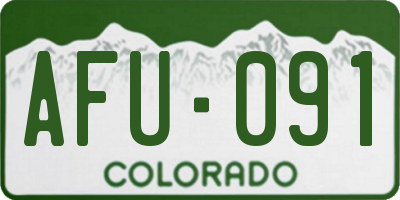 CO license plate AFU091