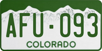 CO license plate AFU093