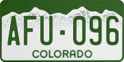 CO license plate AFU096