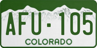 CO license plate AFU105