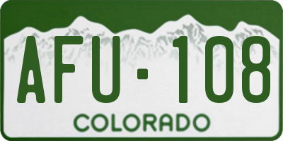 CO license plate AFU108