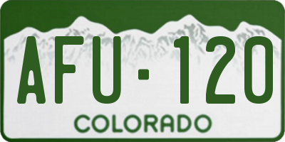 CO license plate AFU120