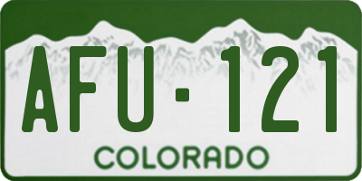 CO license plate AFU121