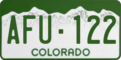 CO license plate AFU122