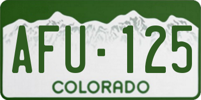 CO license plate AFU125