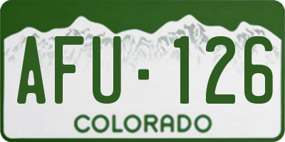CO license plate AFU126