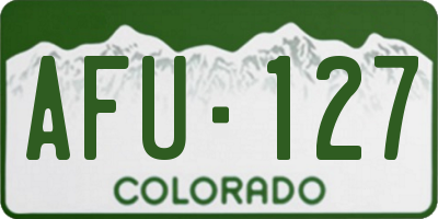 CO license plate AFU127