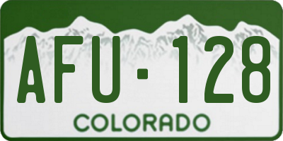 CO license plate AFU128