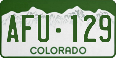 CO license plate AFU129