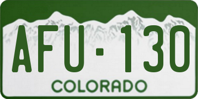 CO license plate AFU130