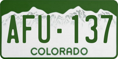 CO license plate AFU137