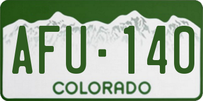 CO license plate AFU140