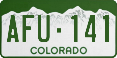 CO license plate AFU141